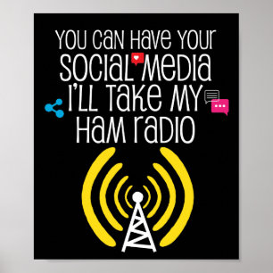 Funny Ham Radio Operator CB Radio Amateur Geschenk Poster