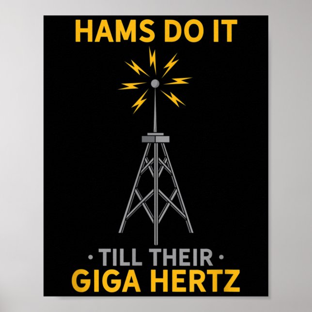 Funny Ham Radio Quote Amateur Operator Enthusiaste Poster (Vorne)
