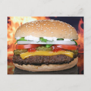 FUNNY HAMBURGER CHEESEBURGER POSTCARDS POSTKARTE