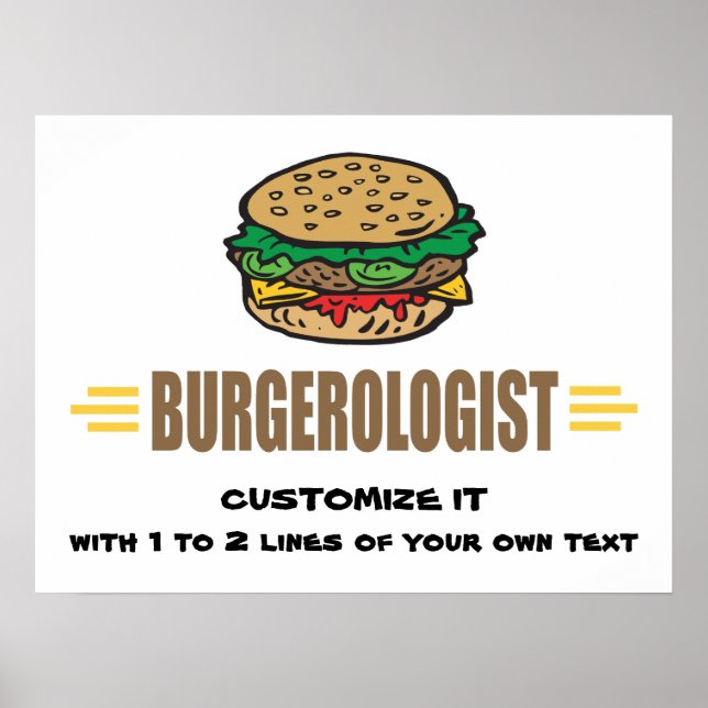Funny Hamburger Poster (Vorne)