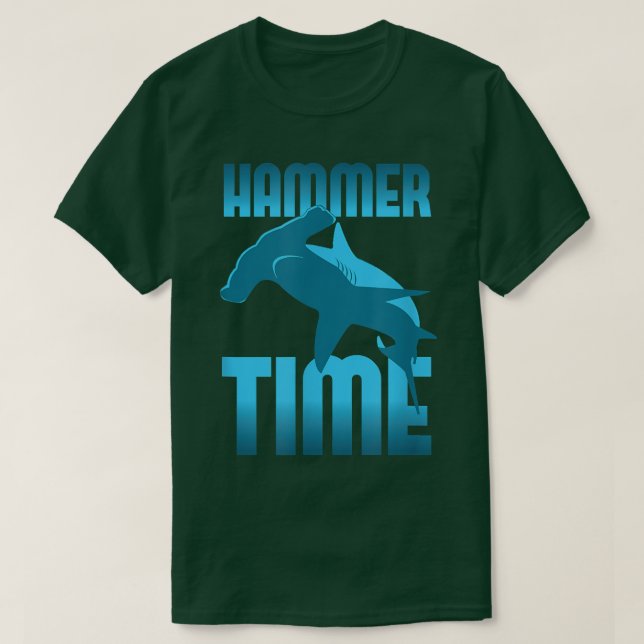 Funny, Hammer Time Hammerhead Shark T-Shirt (Design vorne)