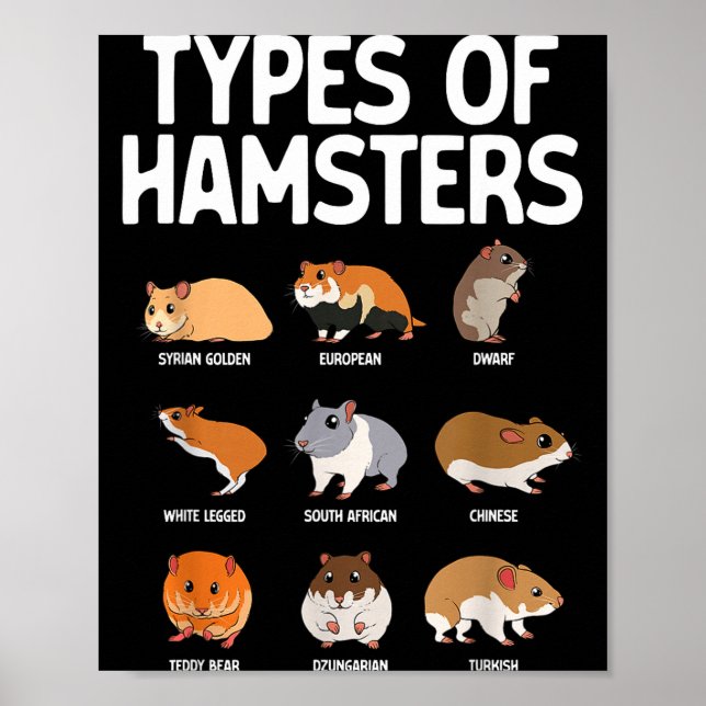 Funny Hamster Art For Men Women Boys Girls Hamster Poster (Vorne)