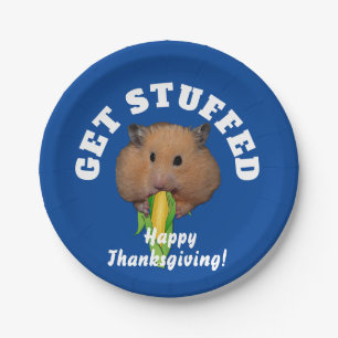 Funny Hamster Erntedank Pappteller