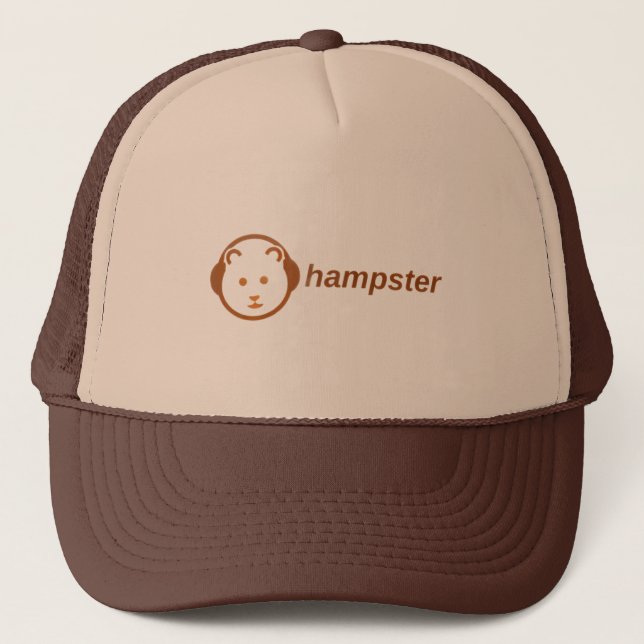 Funny Hamster Headphones Trucker Hat Truckerkappe (Vorderseite)