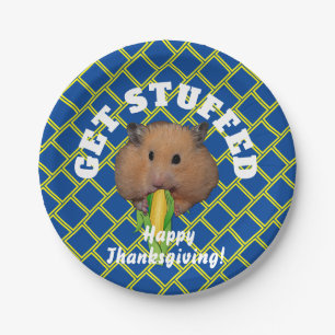 Funny Hamster    ThanksgivingPaper Plate Pappteller