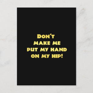 Funny Hand auf Angesagtem Joke Postkarte