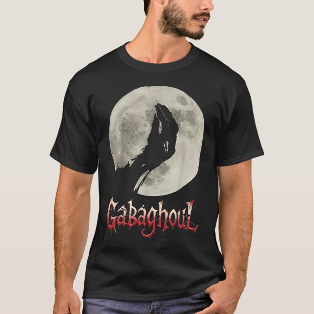 Funny Hand Moon Gabagool Halloween T-Shirt (Vorderseite)