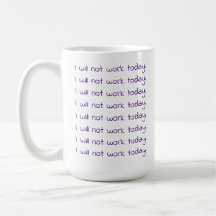 Funny Handgeschriebener Lila Text Workaholic Kaffeetasse