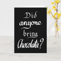 Funny Handgeschriebenes Chocolate Zitat wird gut S