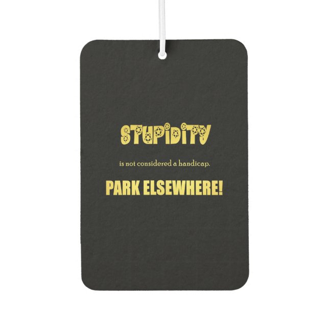 Funny Handicap Parkwitz Autolufterfrischer (Vorderseite)