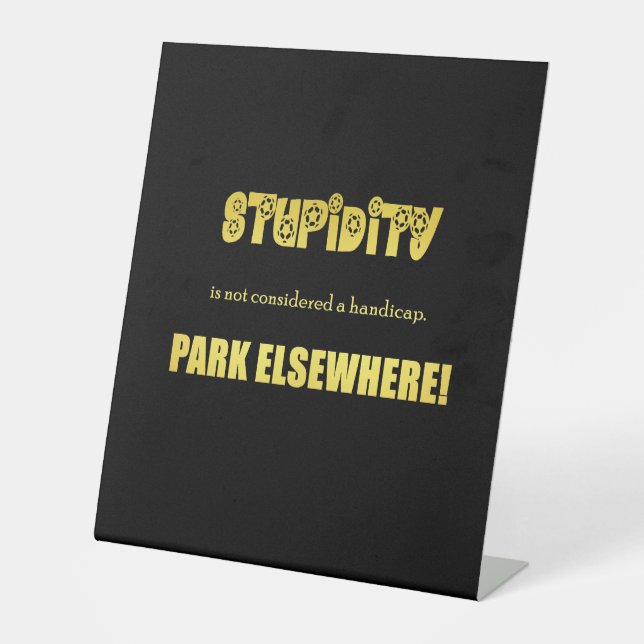 Funny Handicap Parkwitz Sockelschild (Vorderseite)