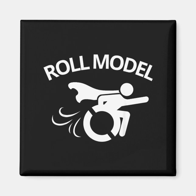 Funny Handicapped Sarcastic Wheelchair  Magnet (Vorne)
