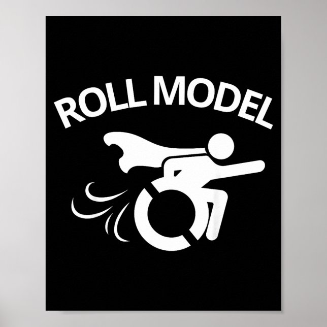 Funny Handicapped Sarcastic Wheelchair  Poster (Vorne)