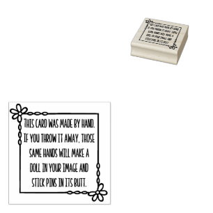 Funny Handmade Card Briefmarke (Doll in Image mach Gummistempel