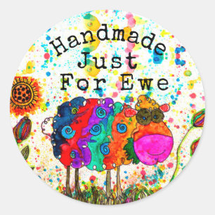 Funny Handmade for Ewe Sheep Stickers