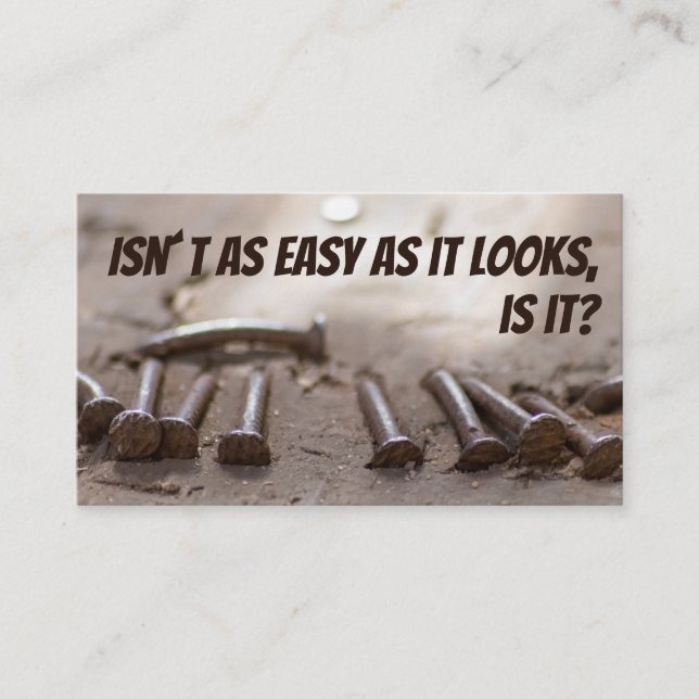 Funny Handwerker helfen dem Spezialisten Visitenkarte (Vorderseite)