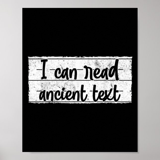 Funny Handwriting Ich kann alten Text lesen Poster (Vorne)