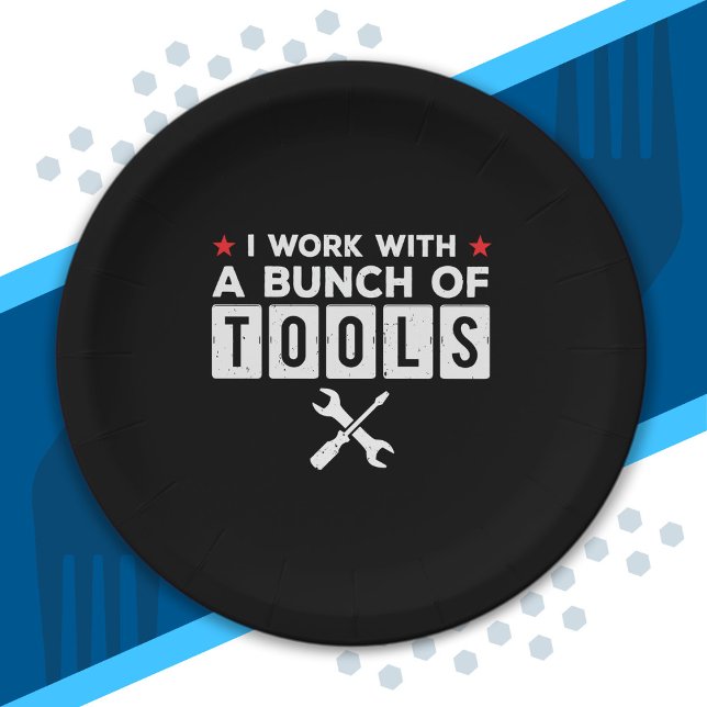 Funny Handyman Carpenter Geschenk - Ich arbeite mi Pappteller (Von Creator hochgeladen)