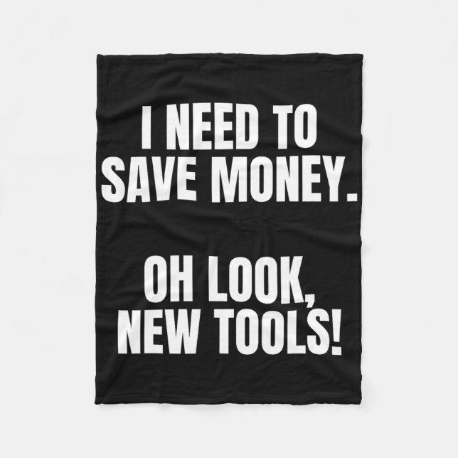 Funny Handyman Dad Humor Oh Look, New Tools  Fleecedecke (Vorderseite)