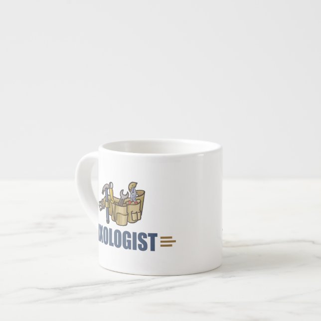 Funny Handyman Espressotasse (Vorderseite Links)