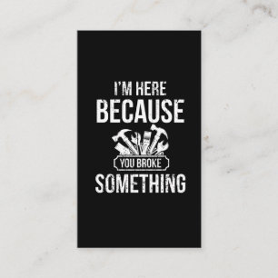 Funny Handyman Hero Handwerker Reparatur Spaß Visitenkarte