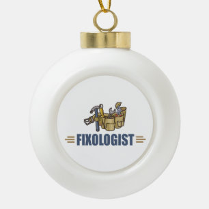Funny Handyman Keramik Kugel-Ornament
