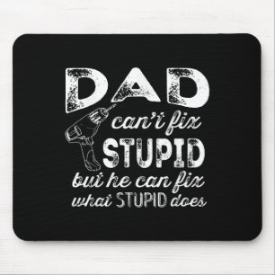 Funny Handyman Vater Shirt Vater kann keine Fehler Mousepad