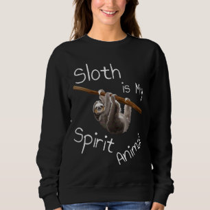 Funny Hanging Sloth Zeichnend Niedlich für Girls S Sweatshirt