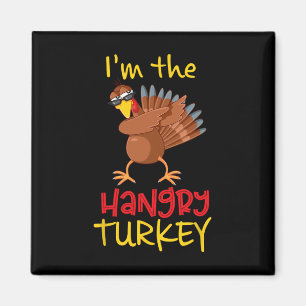 Funny Hangry Turkey Matching Family Group Thanksgi Magnet