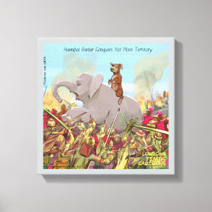 Funny Hannibal Barca Conquers Land Canvas Print Leinwanddruck