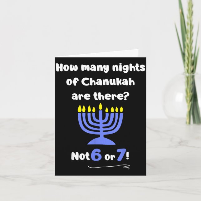 Funny Hanukkah 67 Meme Teacher How Many Nights Of  Karte (Vorderseite)