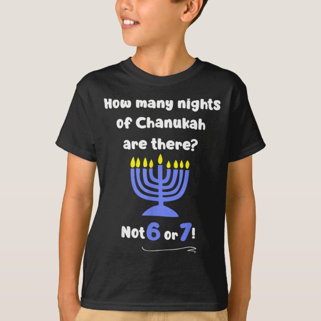 Funny Hanukkah 67 Meme Teacher How Many Nights Of  T-Shirt (Vorderseite)