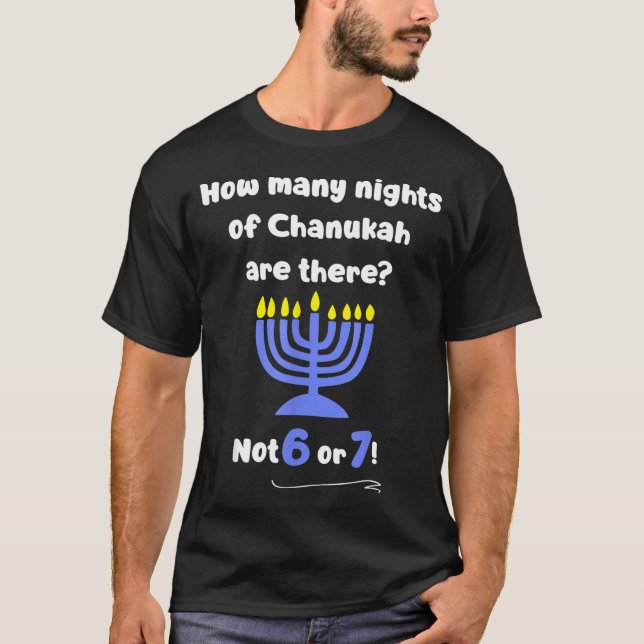 Funny Hanukkah 67 Meme Teacher How Many Nights Of  T-Shirt (Vorderseite)
