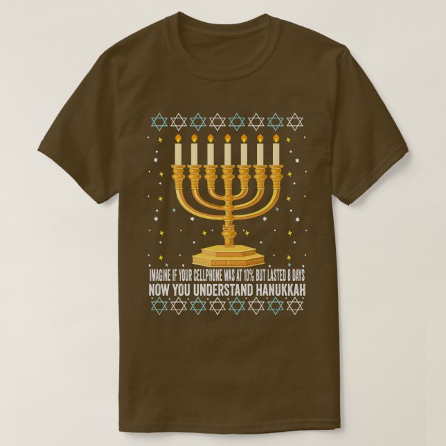 Funny Hanukkah Chanukah Handy Zitat T-Shirt (Design vorne)