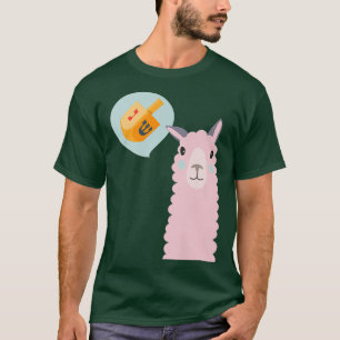 Funny Hanukkah Chanukah llama denken Dreidel jüdis T-Shirt