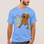 Funny Hanukkah Chanukah Vizsla Dog Lover Menorah J T-Shirt<br><div class="desc">Funny Hanukkah Chanukah Vizsla Dog Lover Menorah Jewish .</div>