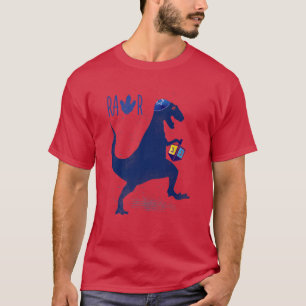Funny Hanukkah Dinosaur Dreidel Dino Menorah Gesch T-Shirt
