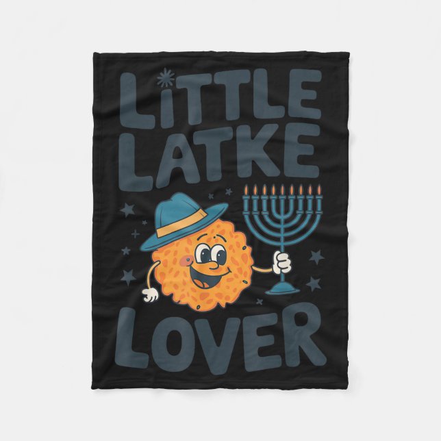 Funny Hanukkah Little Latke Jewish Family Kids Mat Fleecedecke (Vorderseite)