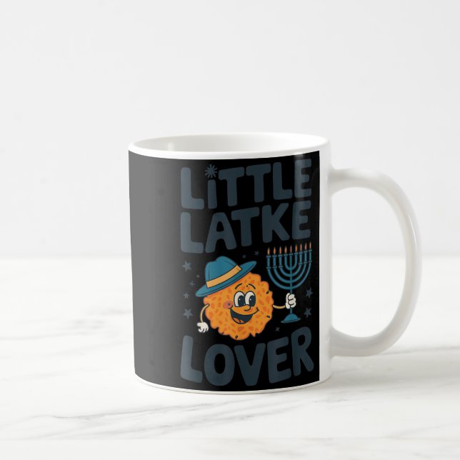 Funny Hanukkah Little Latke Jewish Family Kids Mat Kaffeetasse (Rechts)