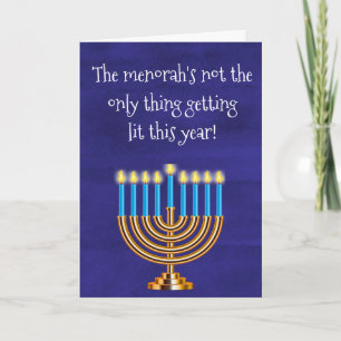 Funny Hanukkah Menorah Feiertagskarte
