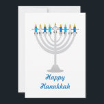 Funny Hanukkah menorah und Kerzen<br><div class="desc">Funny Hanukkah Illustration,  Niedliche Kerzenfiguren sitzen auf Hanukkah menorah</div>