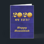 Funny Hanukkah Oy Vey 2020 Gelt Coin Feiertagskarte<br><div class="desc">Dieses Design entstand aus meiner einzigartigen Acrylmalerei. Sie kann personalisiert werden, indem Sie auf die Schaltfläche Anpassen klicken und den Namen, die Initialen oder die Wörter ändern. Sie können auch die Textfarbe und den Textstil ändern oder den Text für nur ein Bild löschen. Kontaktieren Sie mich unter colorflowcreations@gmail.com , wenn...</div>