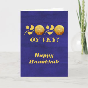 Funny Hanukkah Oy Vey 2020 Gelt Coin Feiertagskarte