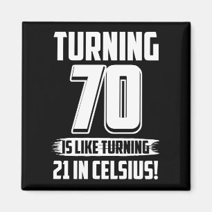 Funny Happy 70. Geburtstag Magnet