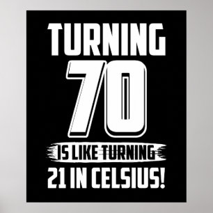 Funny Happy 70. Geburtstag Poster