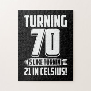 Funny Happy 70. Geburtstag Puzzle