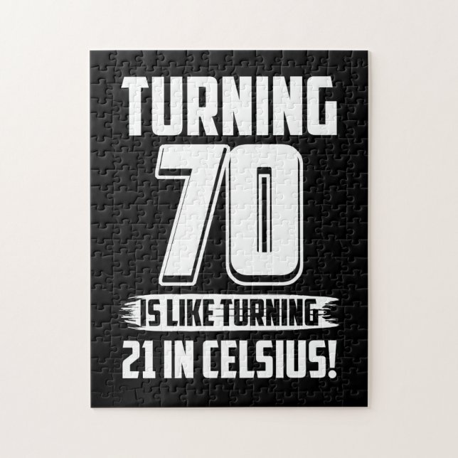 Funny Happy 70. Geburtstag Puzzle (Vertikal)