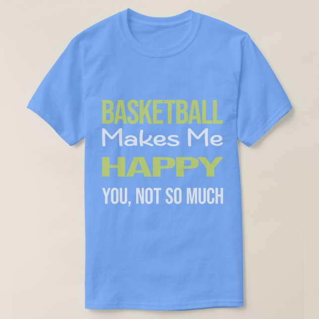Funny Happy Basketball T-Shirt (Design vorne)