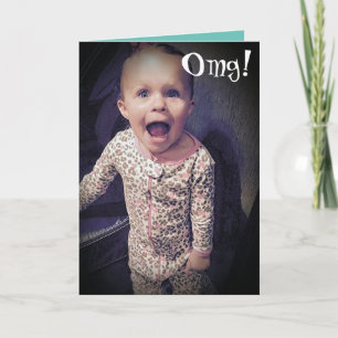 Funny Happy Belated Birthday Grußkarte Karte