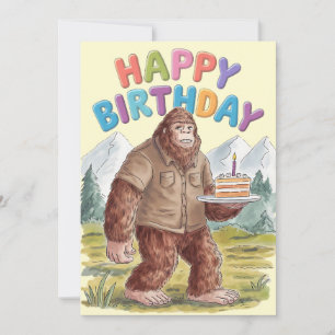 Funny Happy Birthday BigFoot Sasquatch Einladung